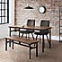 Carnegie Rectangular Dining Table with 1 Dining Bench with 2 Monroe Dining Chairs Mocha