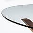Chelsea Small Round Glass Dining Table with 4 Cayman Dining Chairs Walnut (Brown)