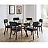 Chelsea Large Round Dining Table with 6 Farringdon Dining Chairs Walnut (Brown)
