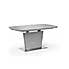 Como High Gloss Extendable Dining Table with 4 Dining Chairs Grey