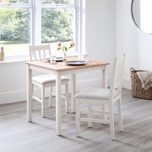 Coxmoor Set Of 2 Dining Chairs- Ivory Faux Linen