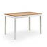 Coxmoor Rectangular Dining Table with 2 Dining Benches Ivory with Oak Ivory