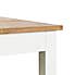 Coxmoor Rectangular Dining Table with 2 Dining Benches Ivory with Oak Ivory