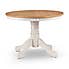 Davenport Round Pedestal Dining Table with 4 Dining Chairs Ivory
