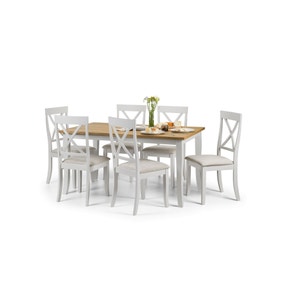 Davenport Rectangular Dining Table with 6 Chairs, Grey