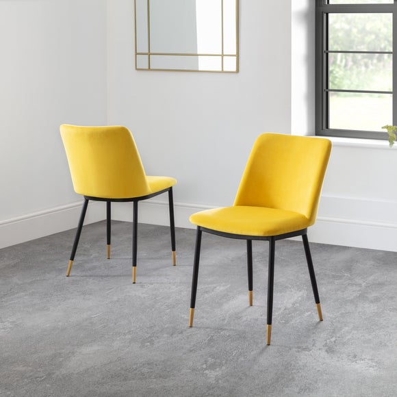 Mustard chair online dunelm