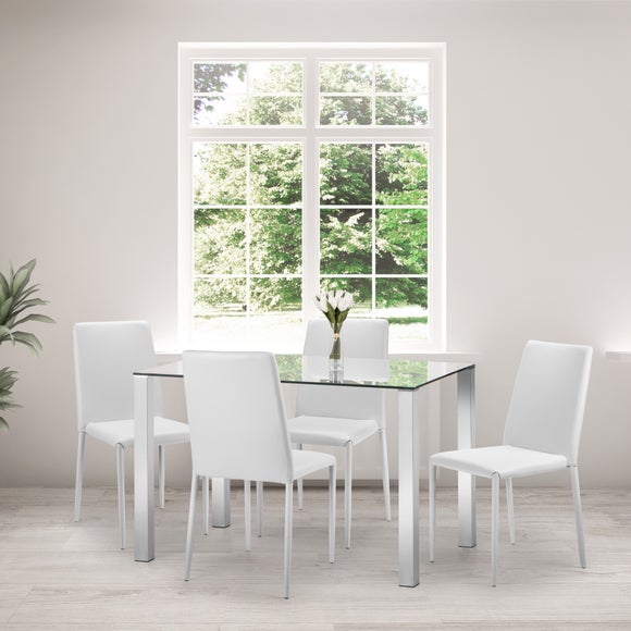 dunelm white dining chairs