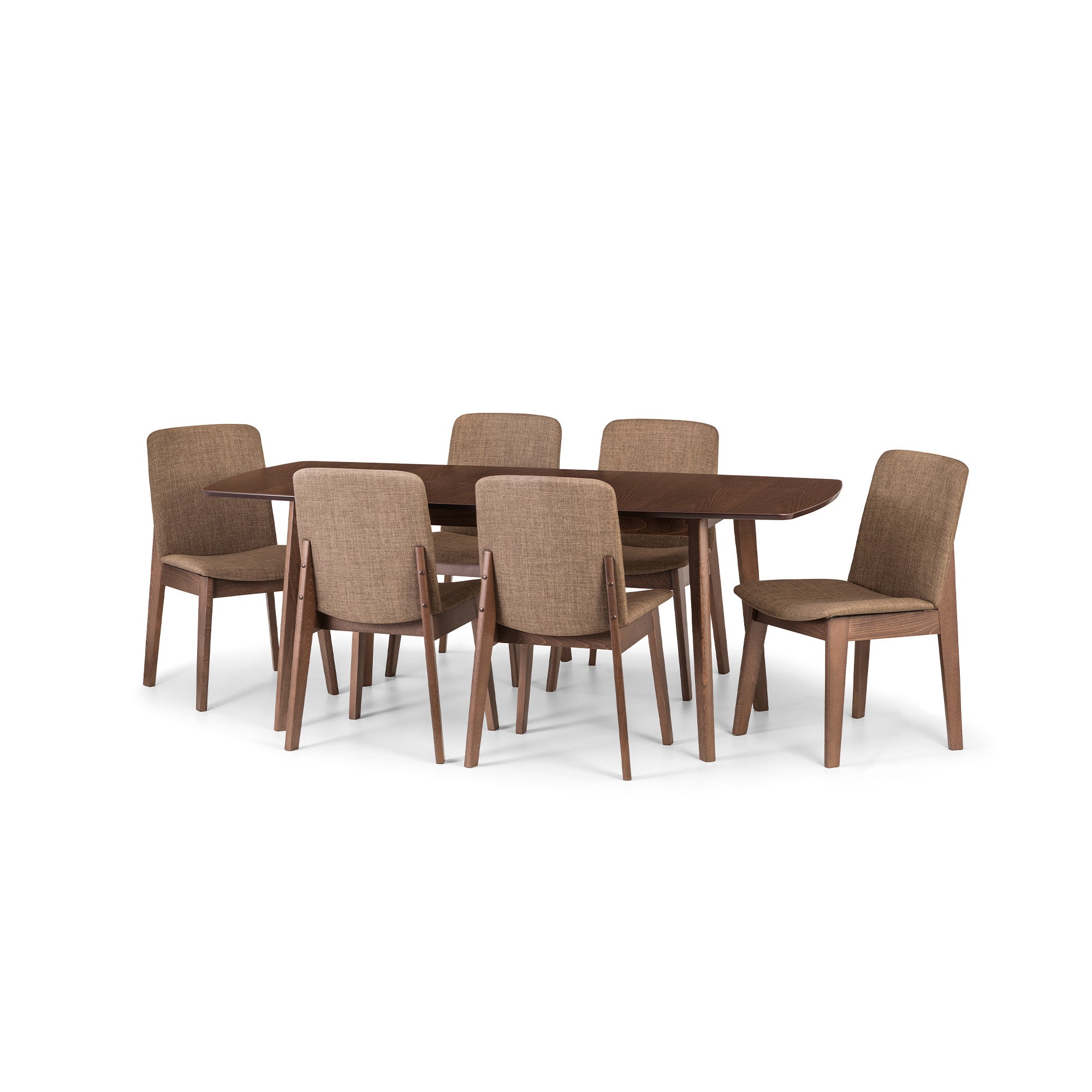 Kensington Rectangular Extendable Dining Table with 6 Chairs, Beech Wood