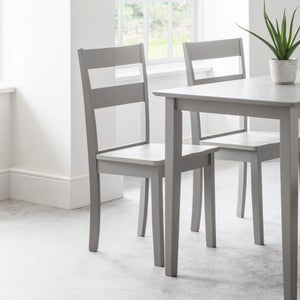Kobe Set Of 2 Dining Chairs- Grey