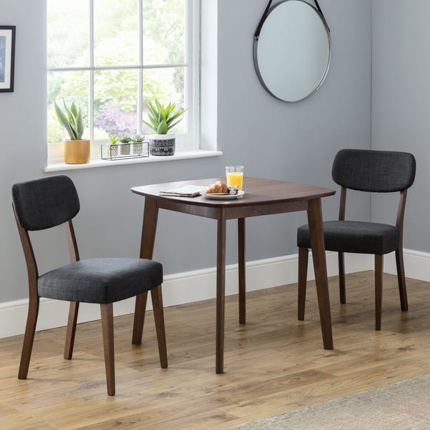 Lennox 4 Seater Square Dining Table , Brown Beech Wood image 1 of 5