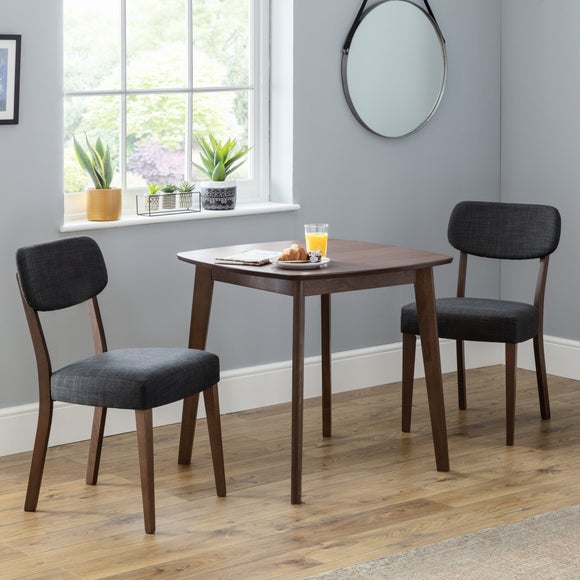 square dining table and 2 chairs