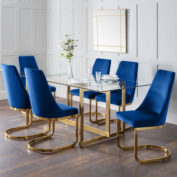 Dunelm glass store dining table