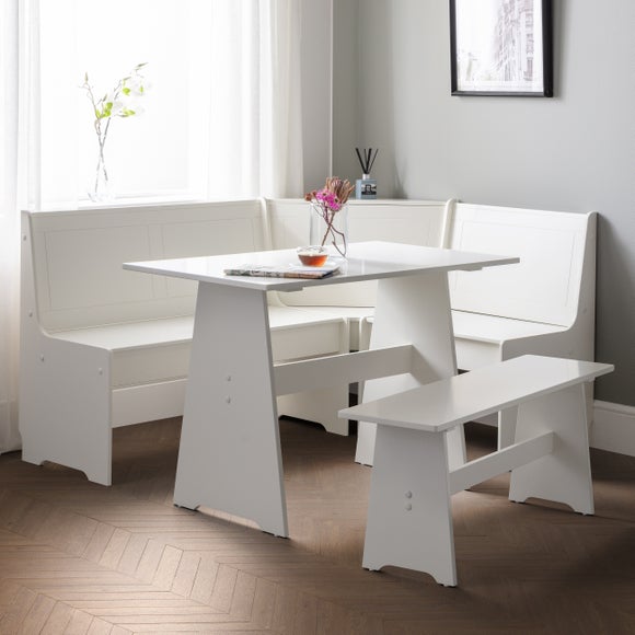 Corner kitchen table online with bench and storage