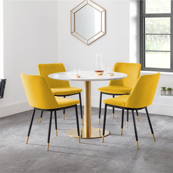 Palermo Round Dining Table with 4 Delaunay Chairs image 1 of 4
