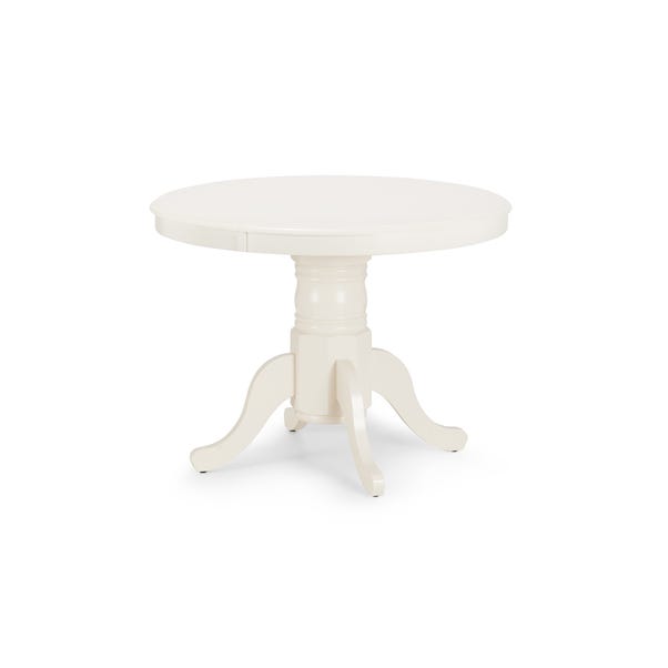 Stanmore 4-6 Seater Round Extendable Dining Table, Off White image 1 of 4