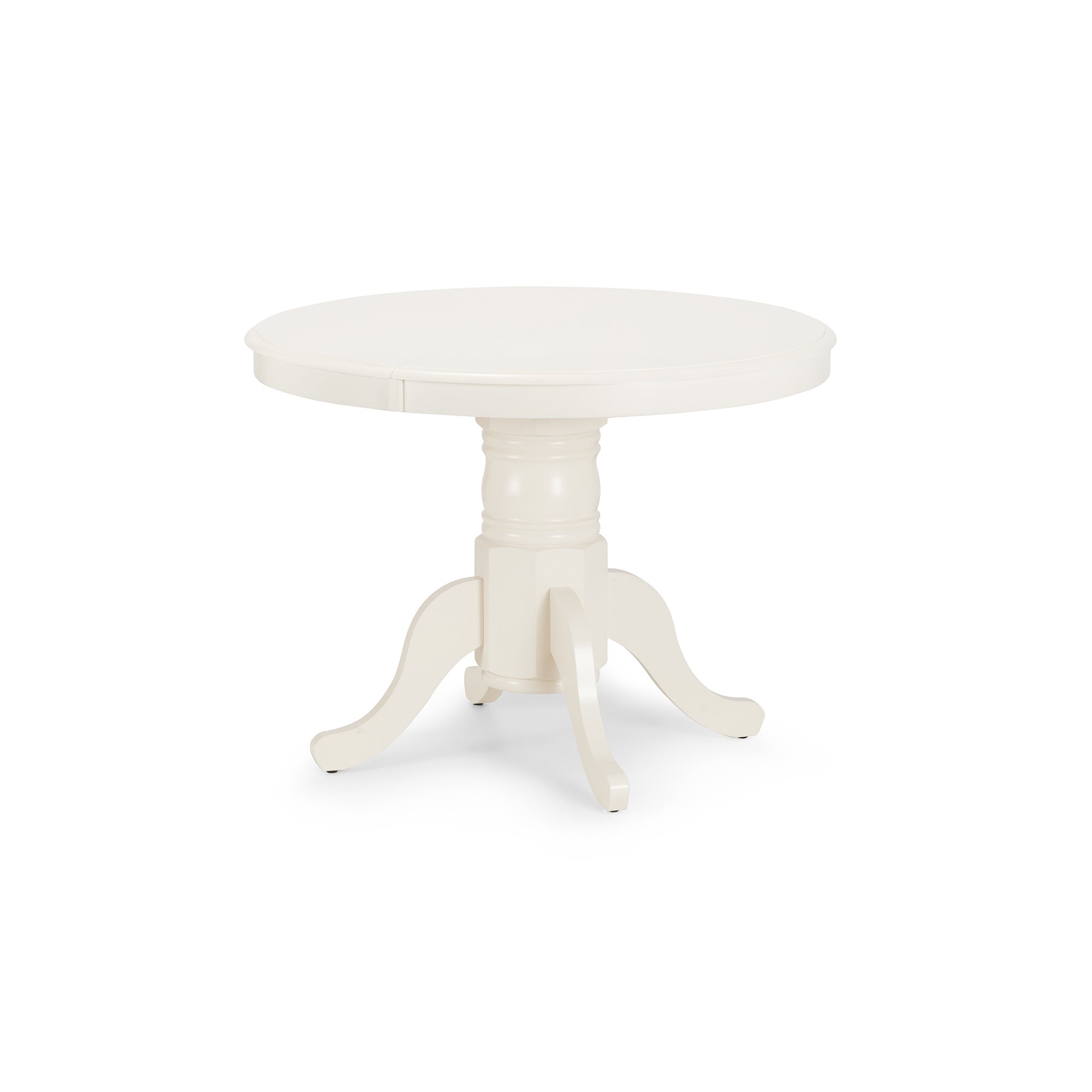 Stanmore 4 6 Seater Round Extendable Dining Table Off White Cream