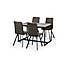 Staten Rectangular Dining Table with 4 Monroe Chairs Grey