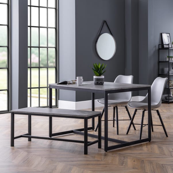 Staten Rectangular Dining Table with 2 Kari Chairs and Bench image 1 of 5