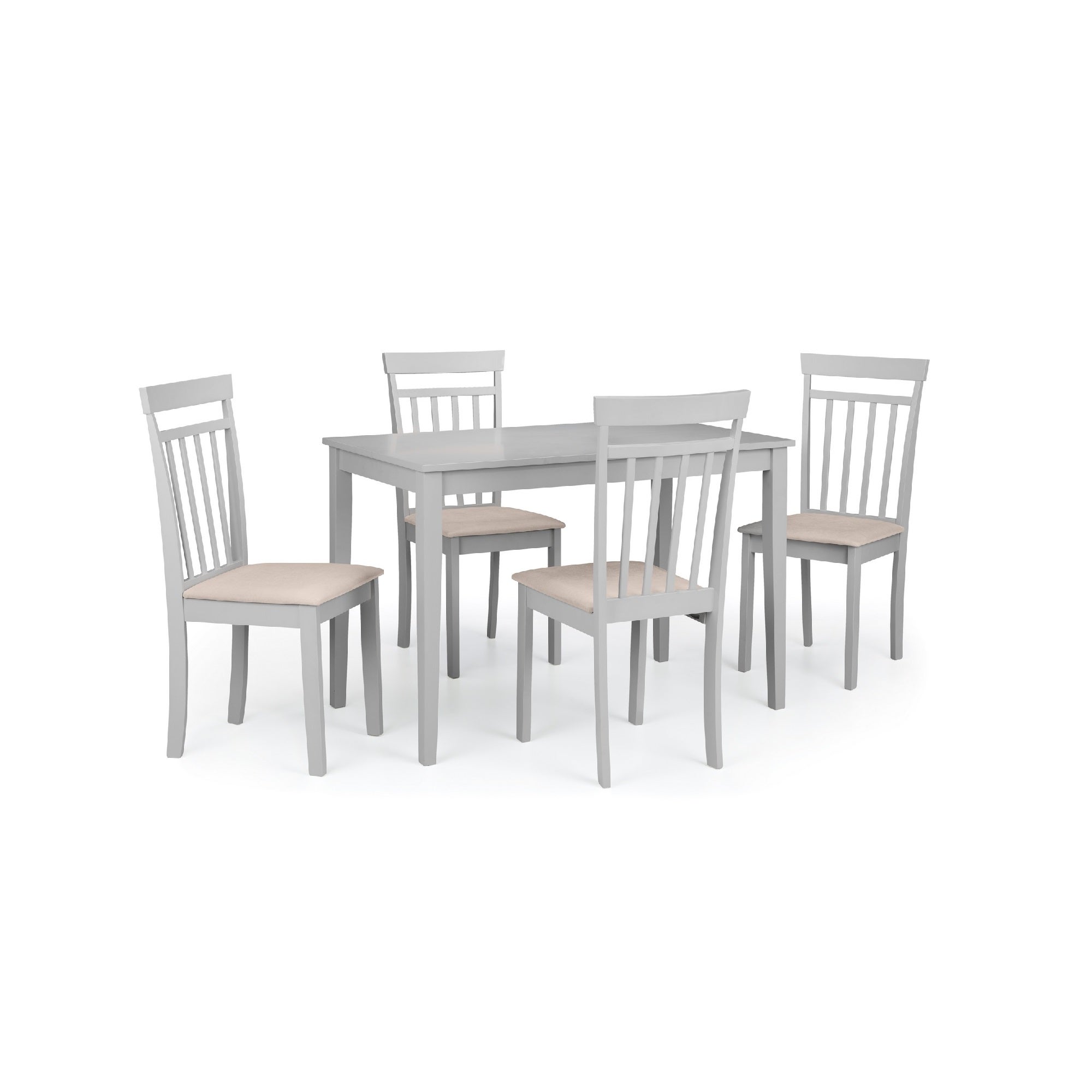 Taku Rectangular Dining Table With 4 Coast Chairs Grey Grey