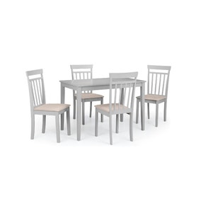 Taku Rectangular Dining Table with 4 Coast Chairs, Grey