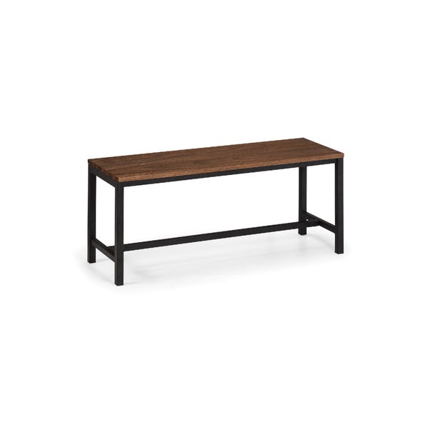 Tribeca 2 Seater Dining Bench, Walnut Brown, 110cm image 1 of 3