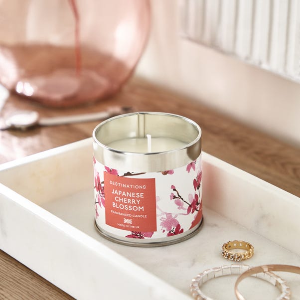Japanese Cherry Blossom Tin Candle image 1 of 3