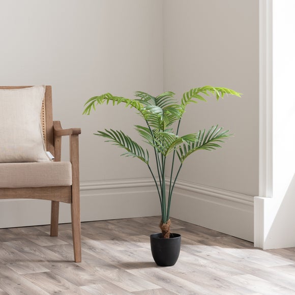 Artificial Areca Palm In Black Plant Pot