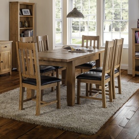 Astoria 4-6 Seater Rectangular Extendable Dining Table, Solid Oak