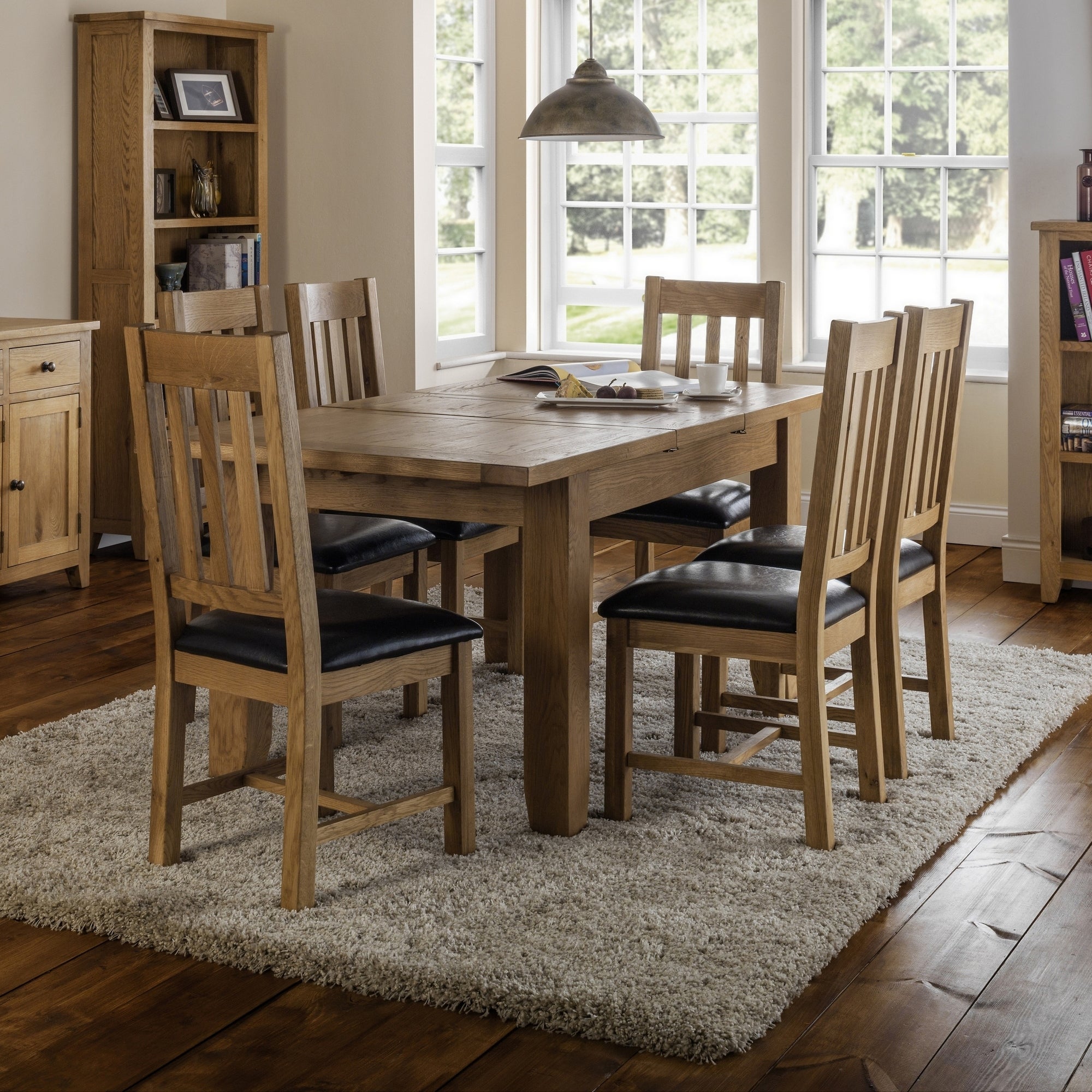 Astoria 4 6 Seater Rectangular Extendable Dining Table Solid Oak Brown