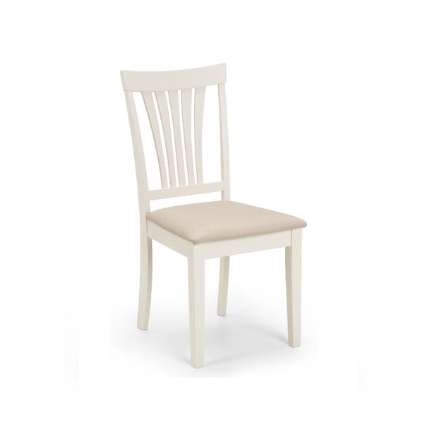 Stanmore Set of 2 Dining Chairs, Ivory Faux Linen image 1 of 2