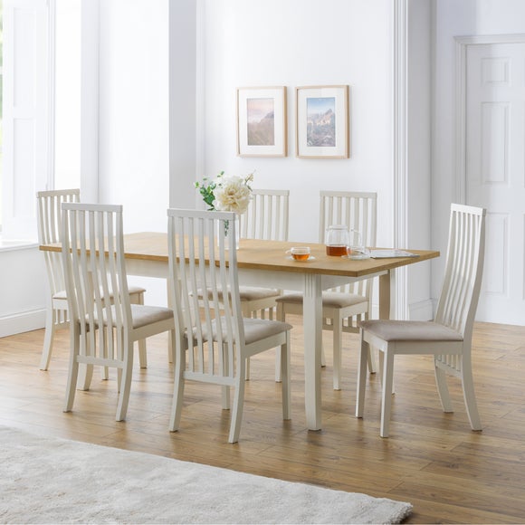 ivory upholstered dining chairs