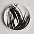 Abstract Brushstroke Side Plate Black and white
