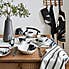 Abstract Brushstroke 12 Piece Dinner Set Black and white