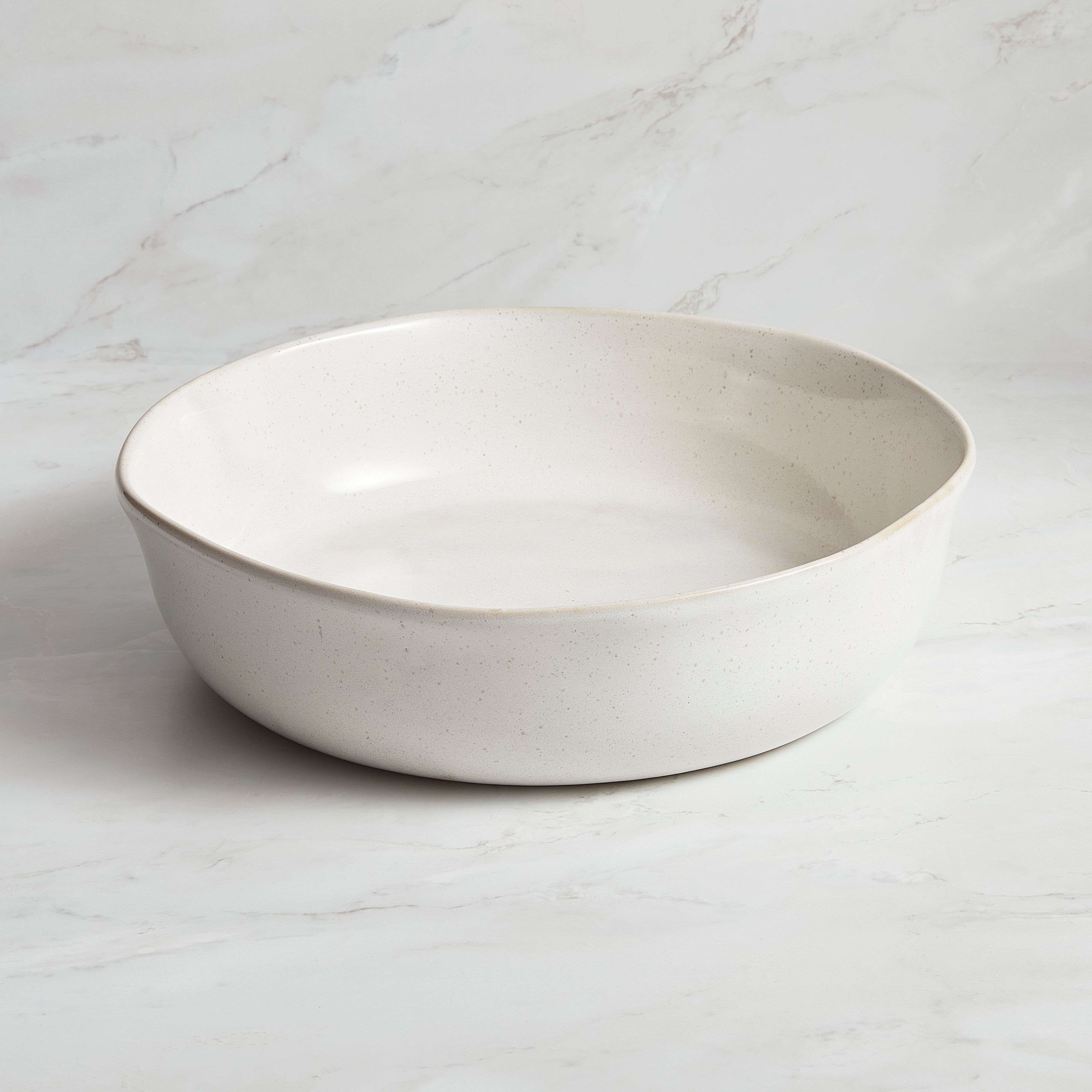 Amalfi Reactive Glaze Serving Bowl, White