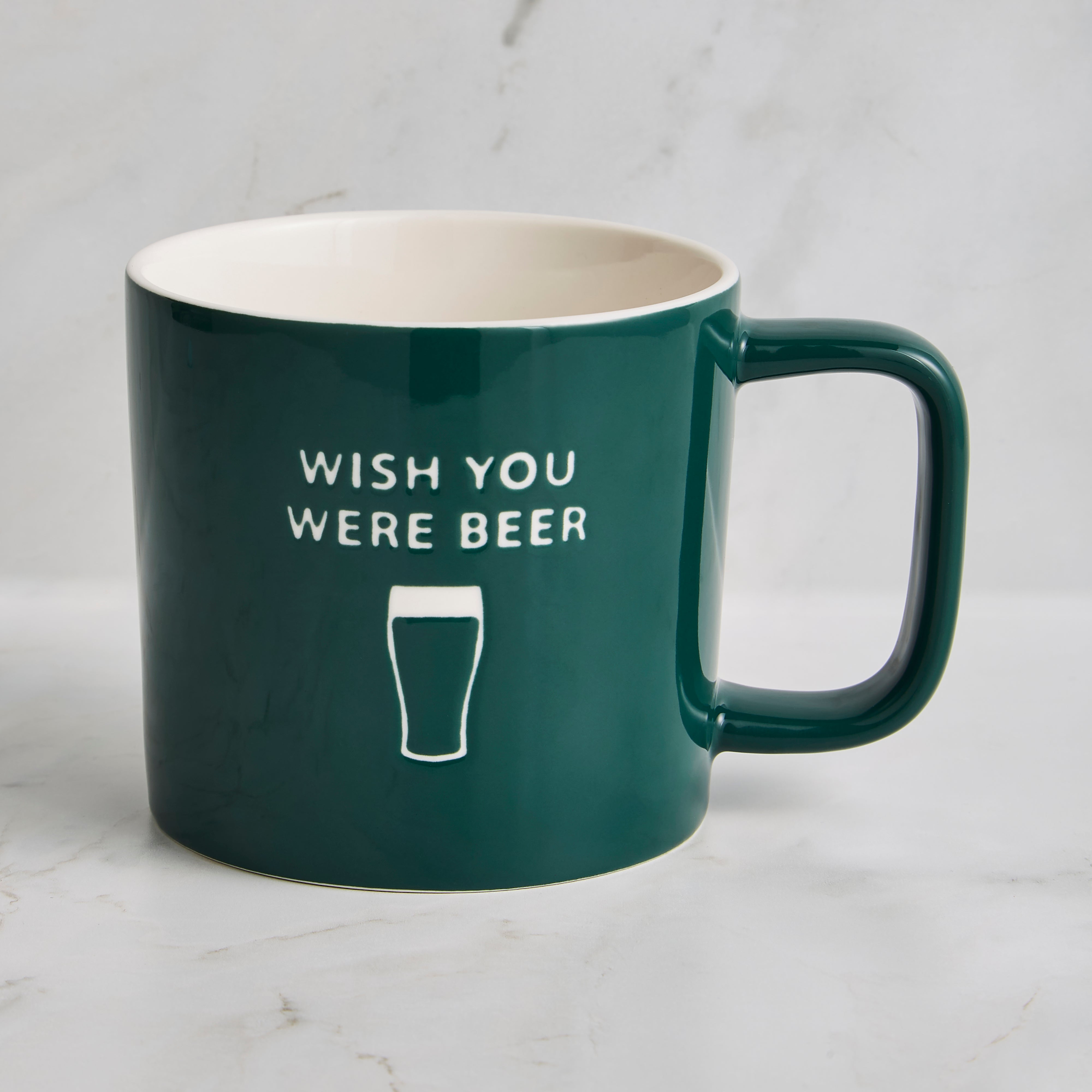 Green Wish You Were Beer Mug