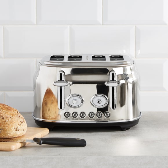 Stainless steel 2024 toaster 4 slice