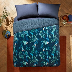 Kingfisher Peacock Bedspread