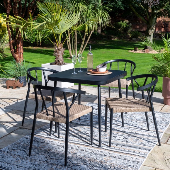 Small patio table with 4 deals chairs