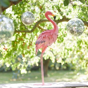 Flamingo Decor with Gold Tips  