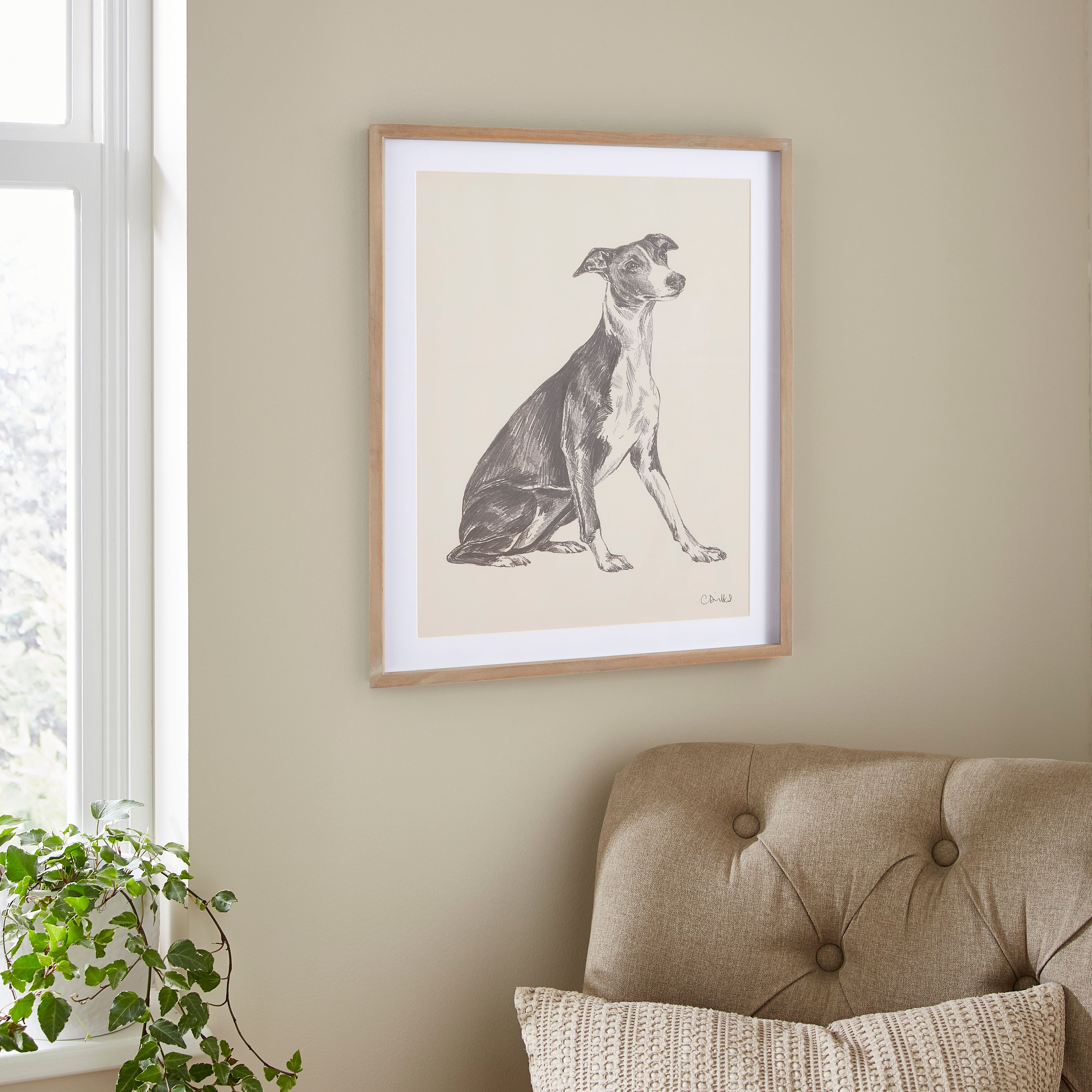 Churchgate Greyhound Framed Print | Dunelm