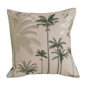 Foil Palm Tree Cotton Cushion
