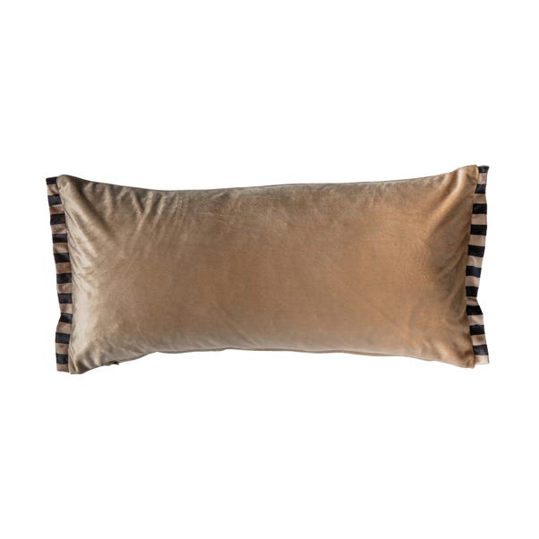 Oxford Stripe Velvet Cushion image 1 of 2