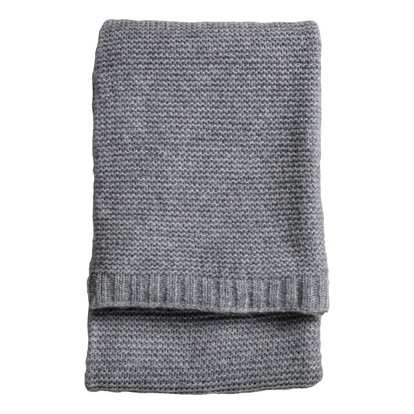Heavy Grey Knitted Throw image 1 of 2