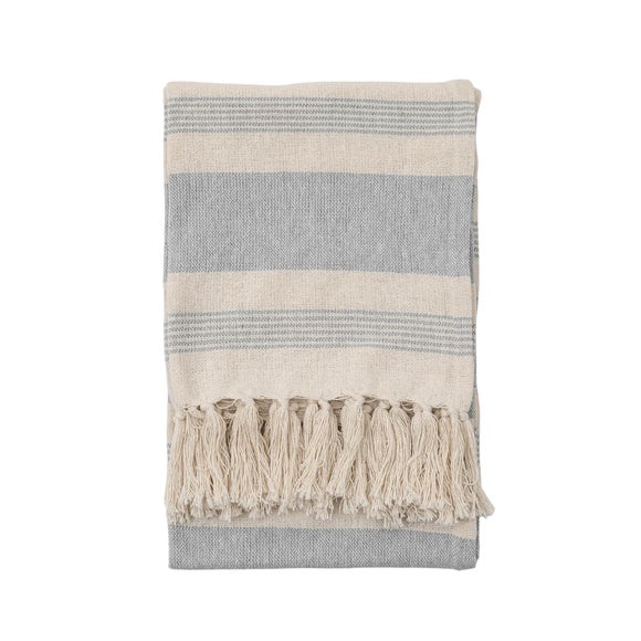 Simply Organic Stripe Throw Dunelm