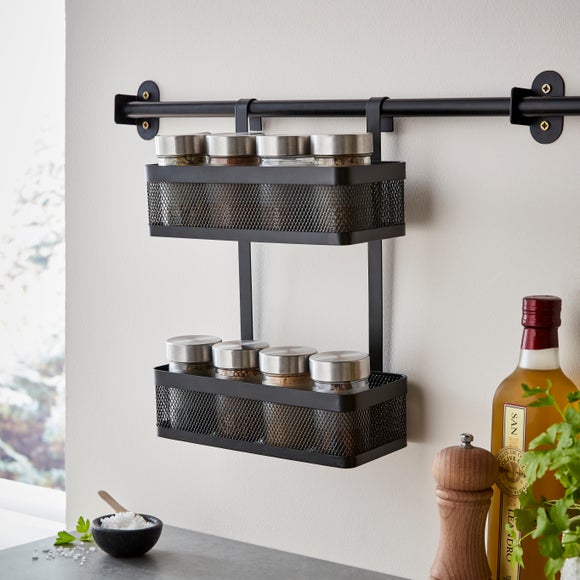 Matte black spice online rack