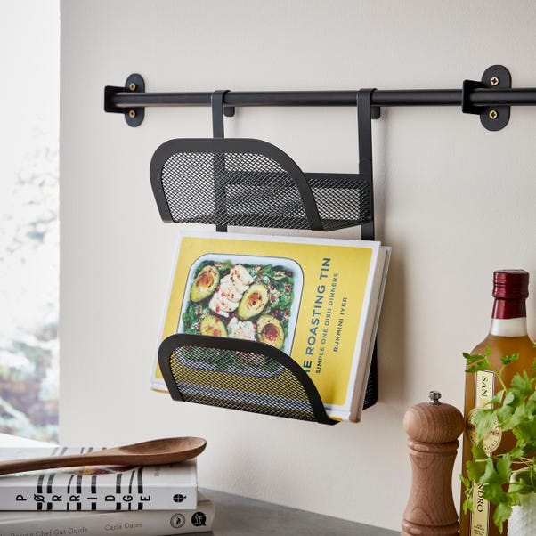 Matte Black Hanging Cookbook Holder image 1 of 4