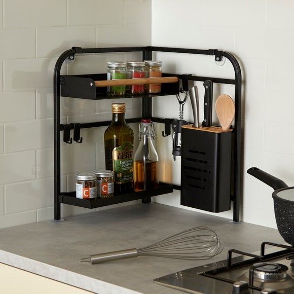 Black Smart Industrial Corner Storage Rack Dunelm