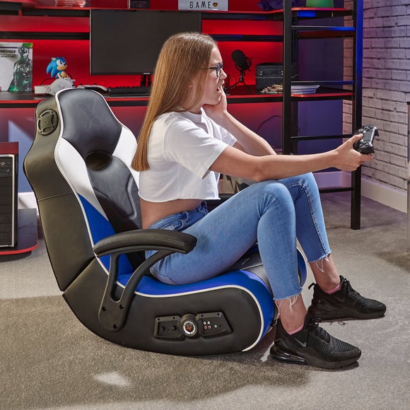 x rocker blue gaming chair