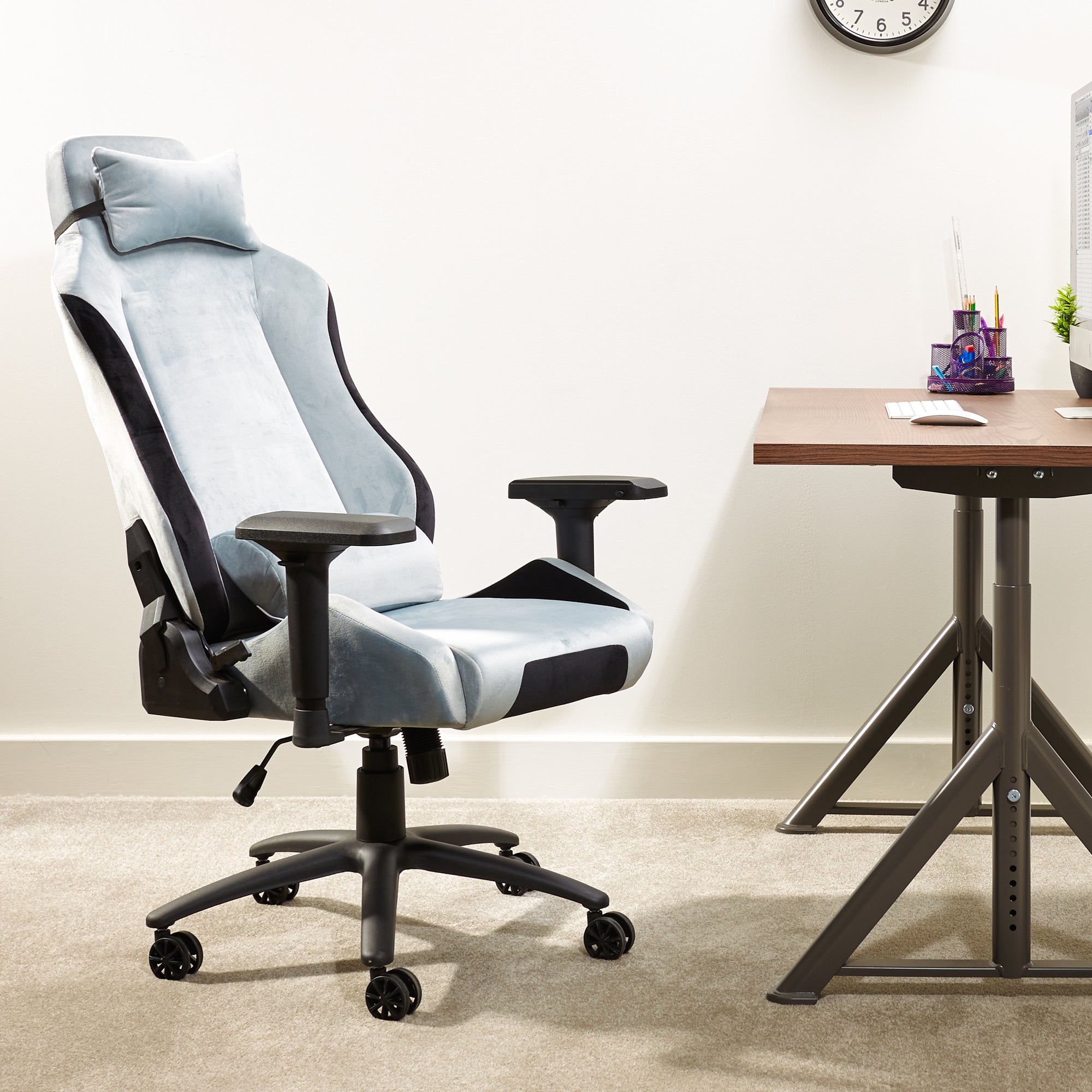 X Rocker Messina Deluxe Fabric Office Chair | Dunelm