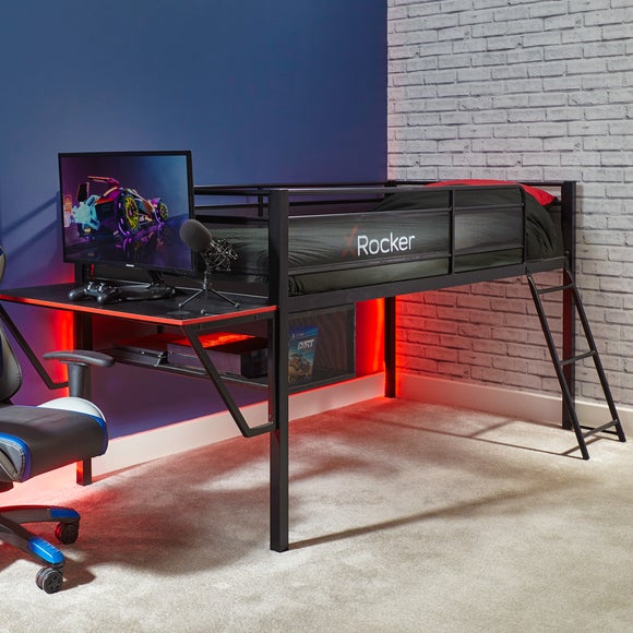 Bed with gaming deals desk